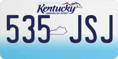 KY license plate 535JSJ