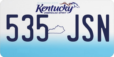 KY license plate 535JSN