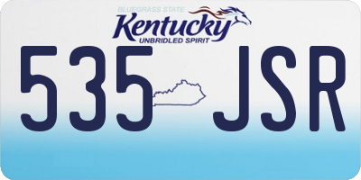 KY license plate 535JSR