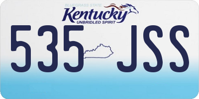 KY license plate 535JSS