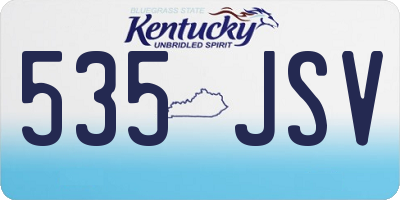 KY license plate 535JSV
