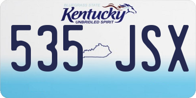 KY license plate 535JSX