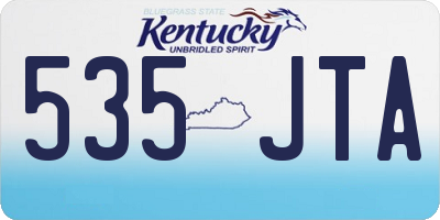 KY license plate 535JTA