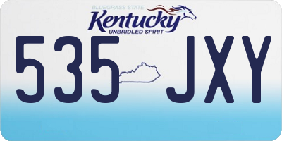 KY license plate 535JXY
