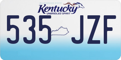 KY license plate 535JZF