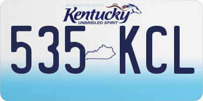 KY license plate 535KCL