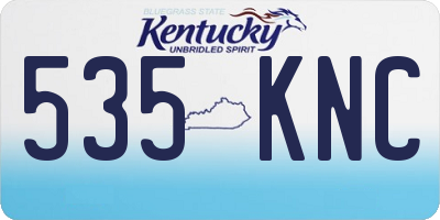 KY license plate 535KNC