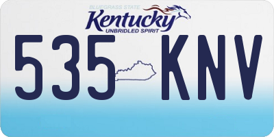 KY license plate 535KNV