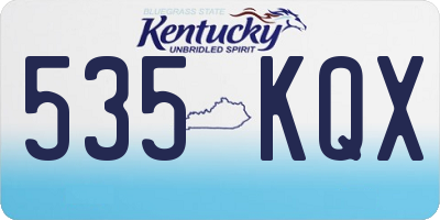KY license plate 535KQX