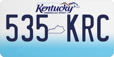 KY license plate 535KRC