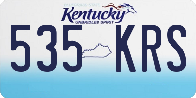 KY license plate 535KRS