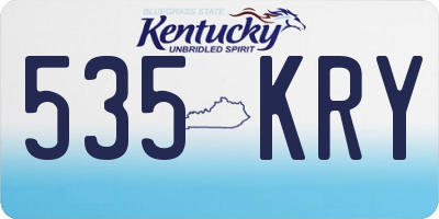 KY license plate 535KRY