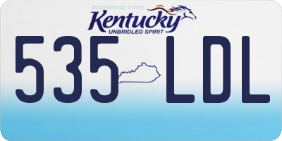 KY license plate 535LDL