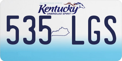 KY license plate 535LGS