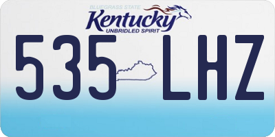 KY license plate 535LHZ