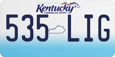 KY license plate 535LIG