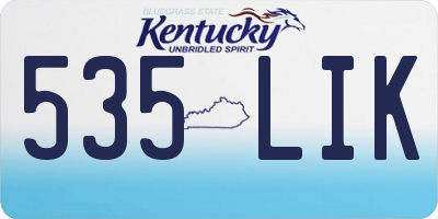 KY license plate 535LIK