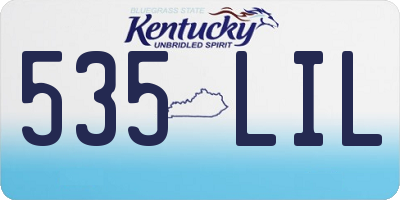 KY license plate 535LIL