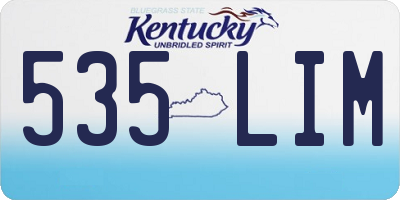 KY license plate 535LIM