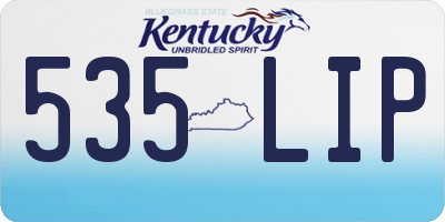 KY license plate 535LIP