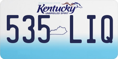 KY license plate 535LIQ