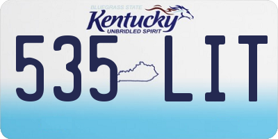 KY license plate 535LIT