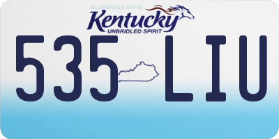 KY license plate 535LIU