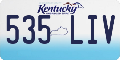 KY license plate 535LIV