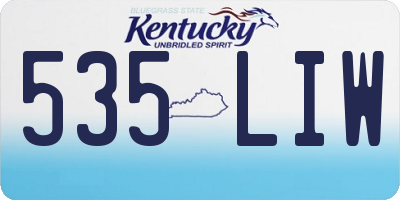 KY license plate 535LIW