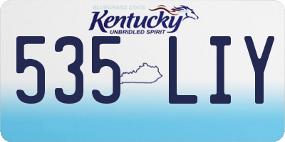 KY license plate 535LIY