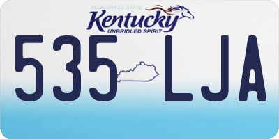 KY license plate 535LJA