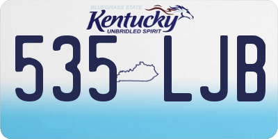 KY license plate 535LJB