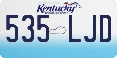 KY license plate 535LJD