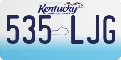 KY license plate 535LJG