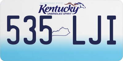 KY license plate 535LJI