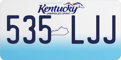 KY license plate 535LJJ