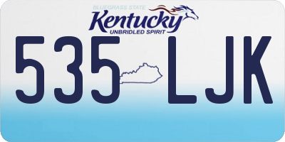 KY license plate 535LJK