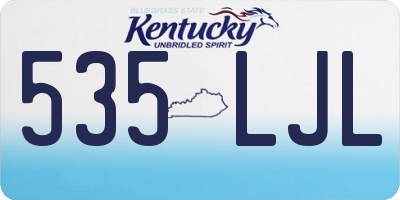 KY license plate 535LJL