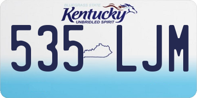 KY license plate 535LJM