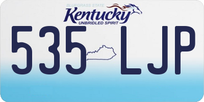 KY license plate 535LJP