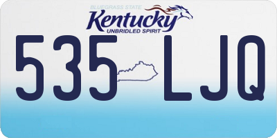 KY license plate 535LJQ