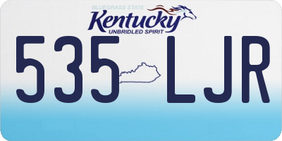 KY license plate 535LJR