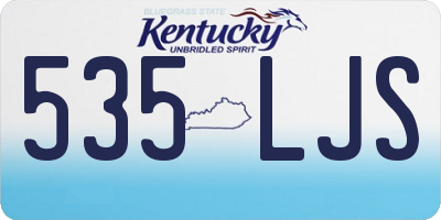 KY license plate 535LJS