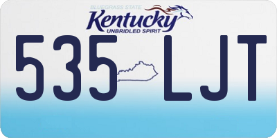 KY license plate 535LJT