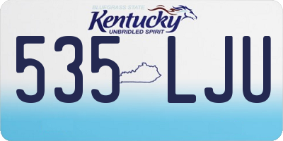 KY license plate 535LJU