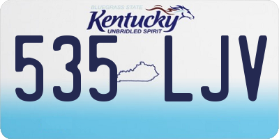 KY license plate 535LJV