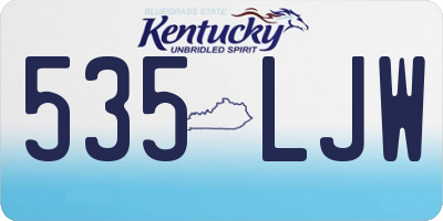 KY license plate 535LJW