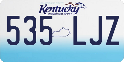KY license plate 535LJZ