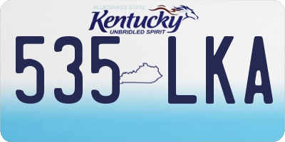 KY license plate 535LKA