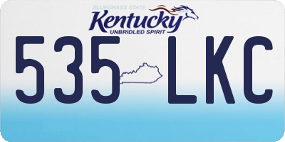 KY license plate 535LKC